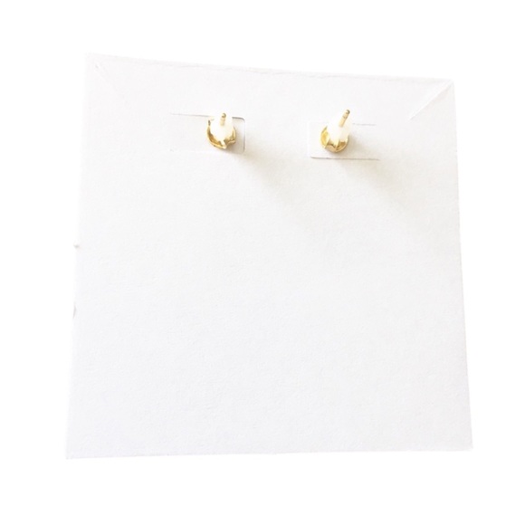 new Pave Cubic Zirconia Hamsa Stud Earrings ❃ 14KT Gold Plated Sterling Silver ❃ - Picture 9 of 16
